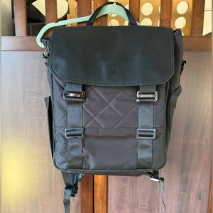 PAPERCLIP WILLOW diaper bag/backpack - black